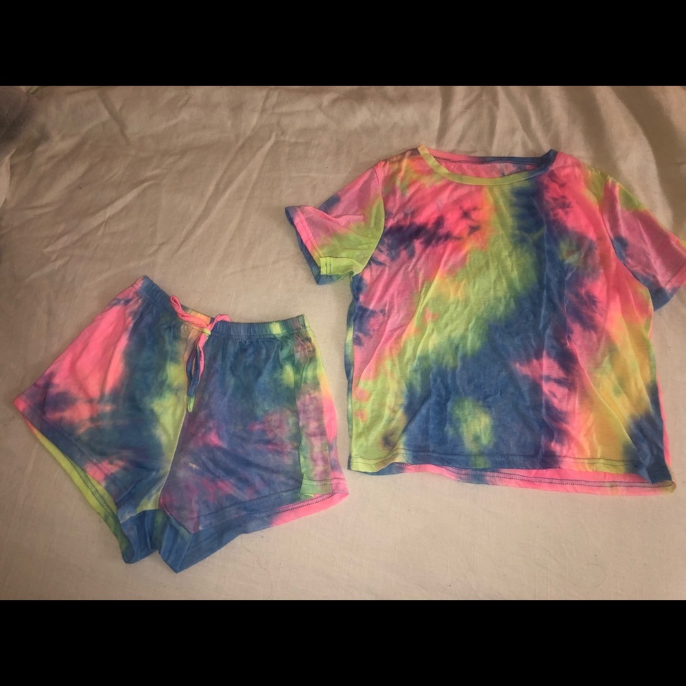 SheIn Two piece shorts pj set.
